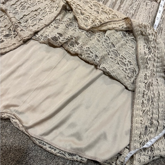 Mocha Brown Stretch Lace Bohemian Strapless Maxi Dress New Sz XL - Picture 8 of 8